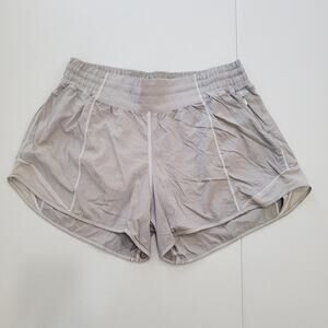 Lululemon Hottie Hot Shorts Womens 8 Gray Running Athletic Lightweight Mesh
